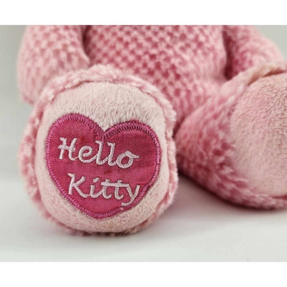 Build A Bear BAB Hello Kitty Sanrio Pink Waffle Plush Missing Bow 2011 Retired - Picture 4 of 12